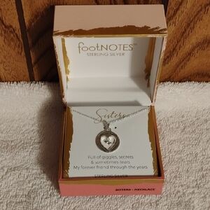 Footnotes Sterling Silver Heart Locket Necklace - Silver